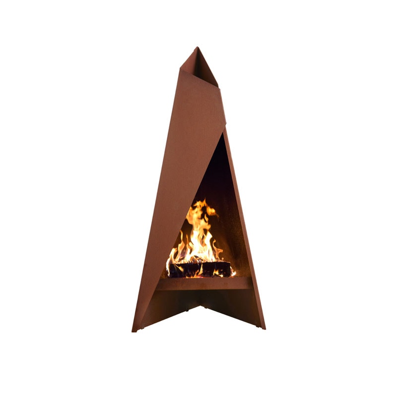 Вуличний камін HETA Tipi Large із кортенової сталі